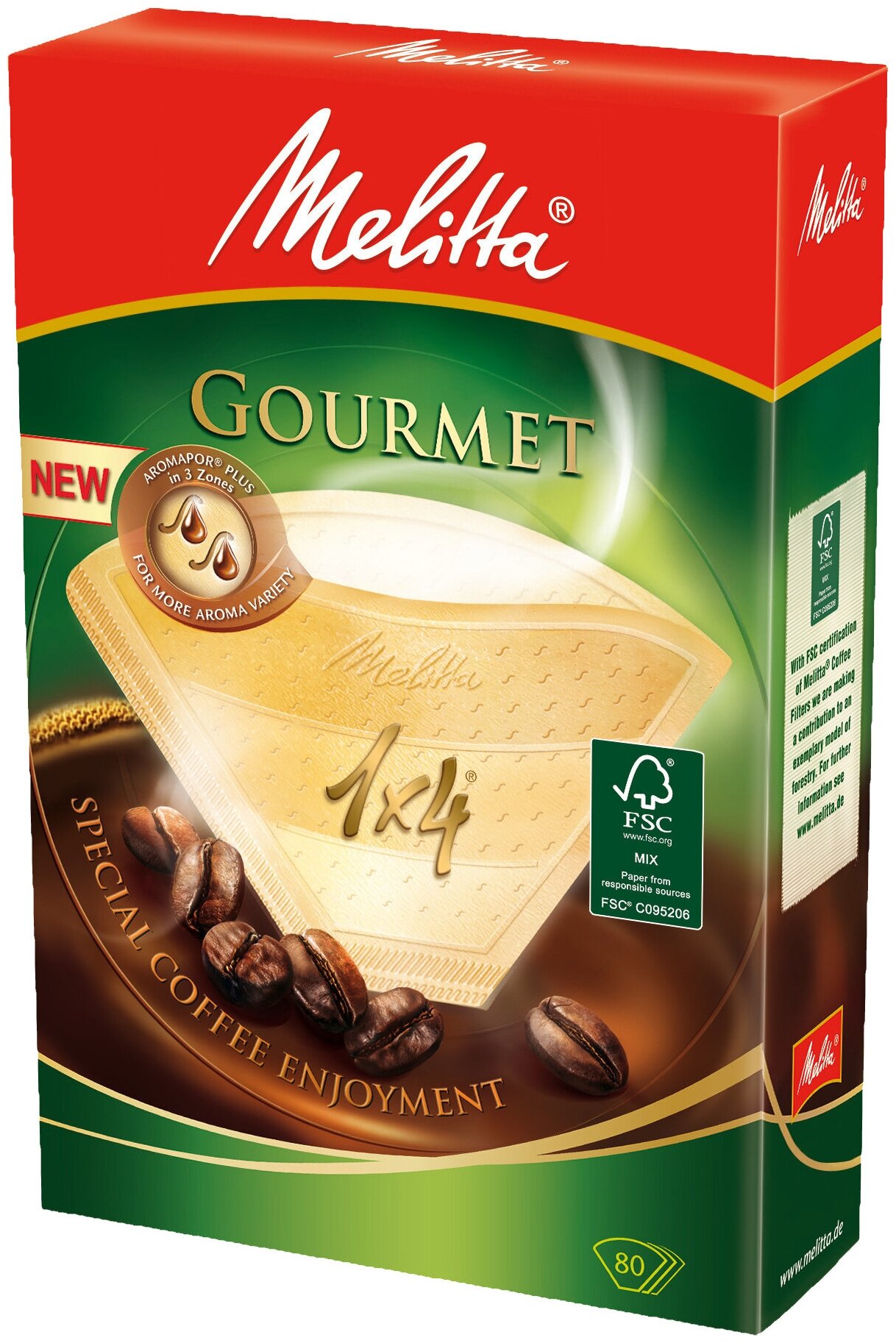Фильтры для кофемашины Melitta Gourmet Intense 1x4/80 шт