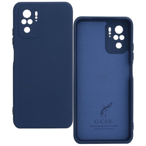 фото Чехол накладка g-case silicone для xiaomi redmi note 10 / 10s (сяоми ксяоми редми ноут 10 / 10s), темно-синяя