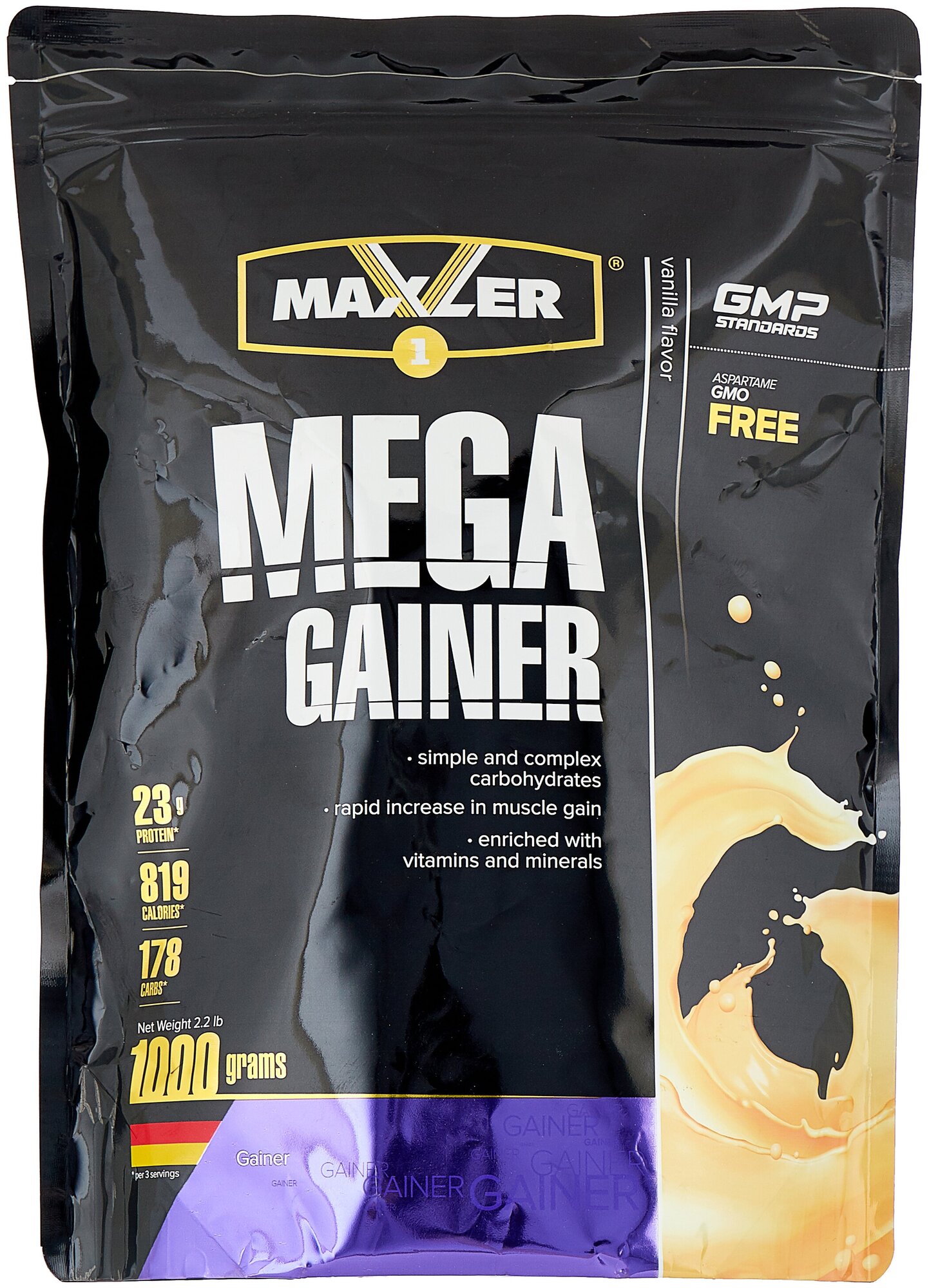 Maxler Mega Gainer 1000 гр 2.2lb (Maxler) Ваниль