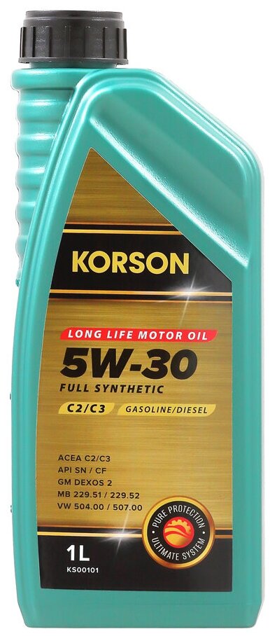 KORSON KS00101 5W-30 FULL SYNTHETIC С2/C3 1л (синт. мотор. масло.)