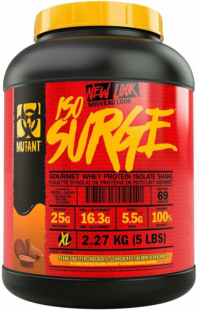 Протеин для спортсменов Mutant Iso Surge 5 lb Peanut Butter Chocolate