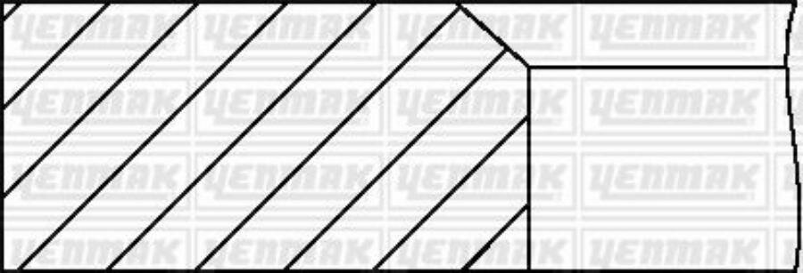 YENMAK 9109496000 76,50 mm Кольца поршневые к-т на цилиндр STD 1,20x1,20x2,00