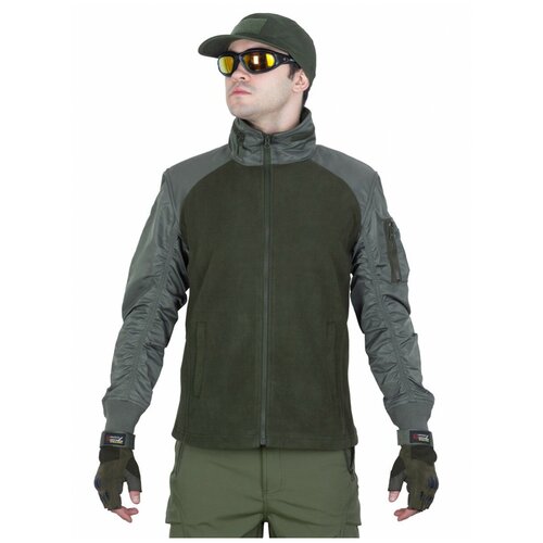 фото Куртка мужская флисовая gongtex russian flight jacket, цвет олива (olive)-xl