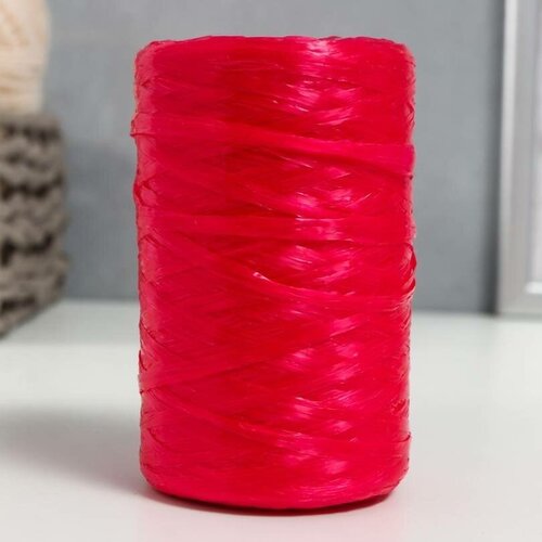 Пряжа - Для вязания мочалок, 100% полипропилен, 400м/100гр, №2-3, цвет красный рубин, 5 шт.