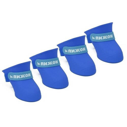 Сапоги резиновые Пижон, набор 4 шт, р-р L (подошва 5.7 Х 4.5 см), синие сапоги резиновые для мальчика kiddico синие