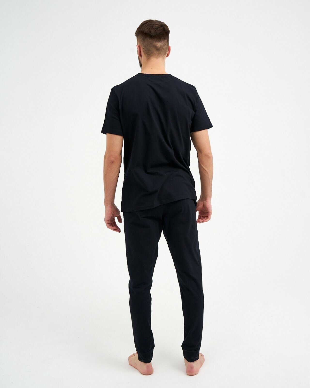 Пижама Kaftan, брюки, футболка, размер 50, черный - фотография № 5