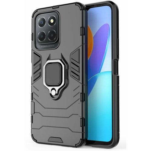 чехол книжка wallet case для honor x6 и x8 5g vne n41 хонор х6 и х8 5g фиолетовая Чехол противоударный для Honor X6 и Honor X8 5G (VNE-N41) / Хонор Х6 и Хонор Х8 5G (Черный)