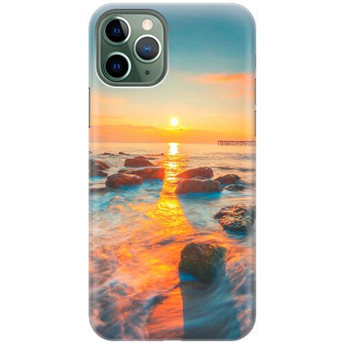 фото Силиконовый чехол на apple iphone 11 pro / эпл айфон 11 про с принтом "закат на побережье" re:pa