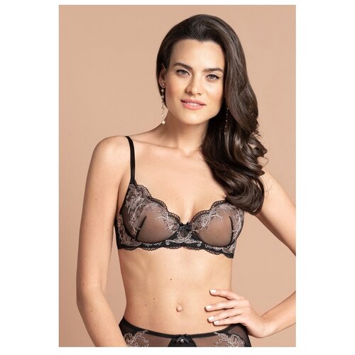 фото Бюстгальтер laete, размер 80c, чёрно-золотой