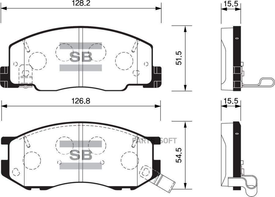 SANGSIN BRAKE SP1433 Колодки торм. пер.