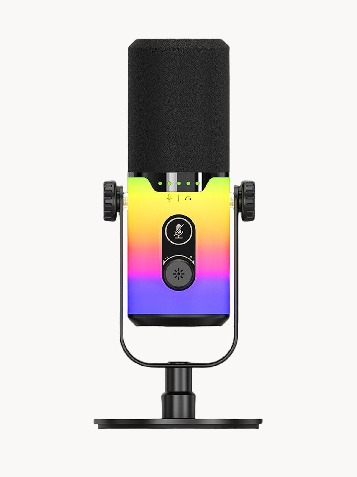 Микрофон, микрофон для компьютера, микрофон для ПК студийный с RGB-подсветкой POWERHUB