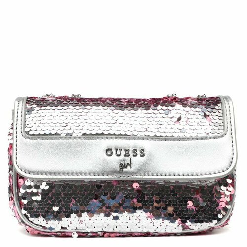 Сумка кросс-боди GUESS, серебряный sequins bunny girls small shoulder bags lovely baby kids mini accessories coin purse handbag cute rabbit children crossbody bag