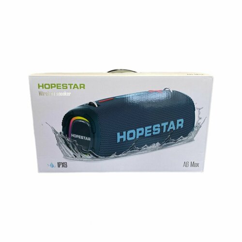 Портативная беспроводная Bluetooth колонка HOPESTAR A6 Max с микрофоном 80Вт/портативная акустика/блютуз колонка (Синий) портативная беспроводная bluetooth колонка hopestar p32 max портативная акустика блютуз колонка красная