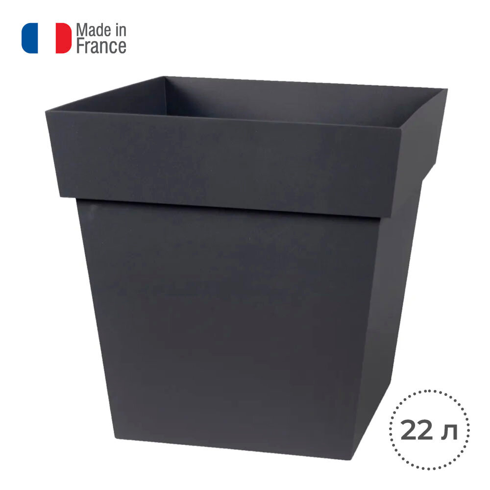 Горшок цветочный EDA TOSCANE, квадратный 32х32х32 см, объем 22л.