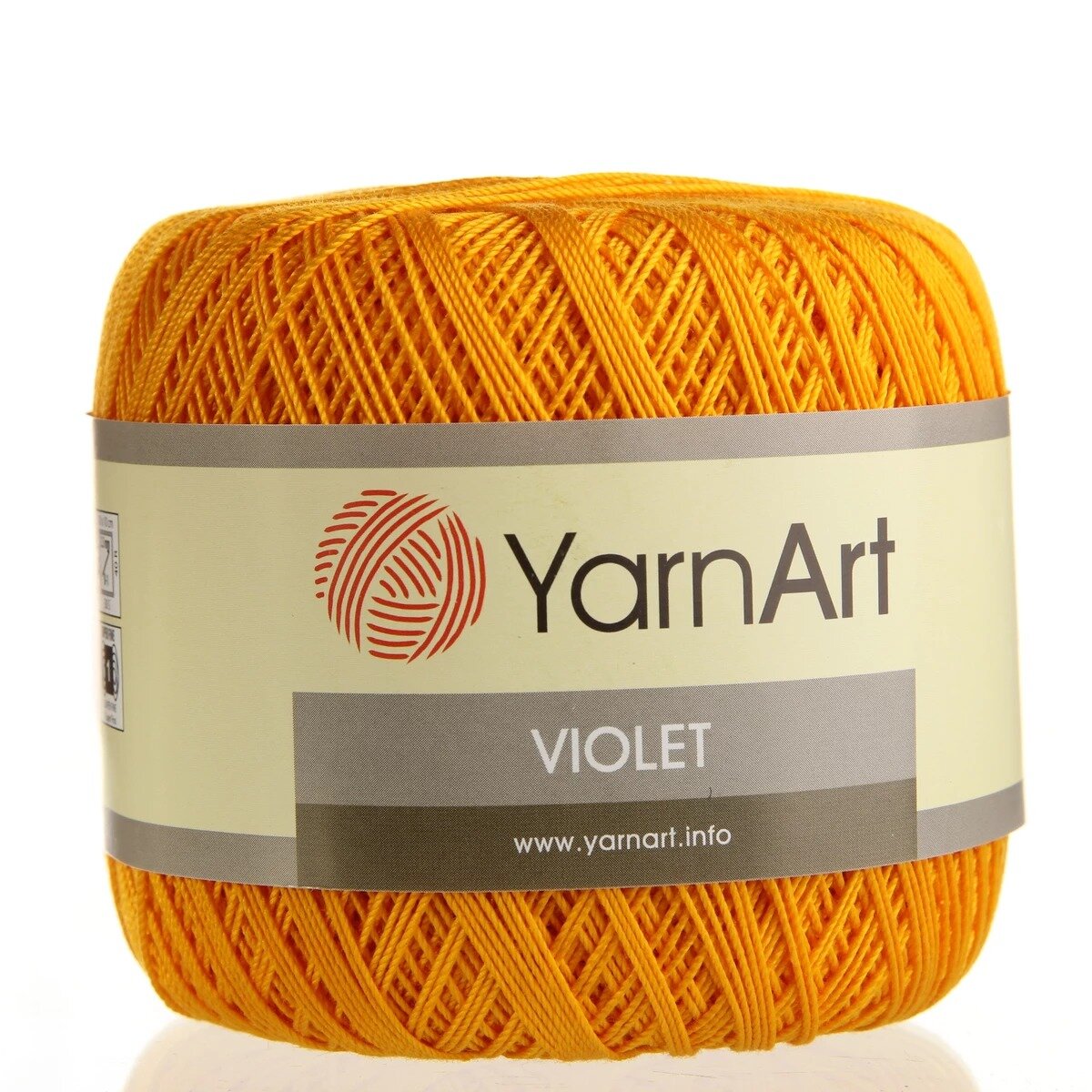 Пряжа YarnArt Violet - 1 шт, 5307 темно-желтый, 50г/282м, мерсеризованный хлопок 100% /ЯрнАрт Виолет/