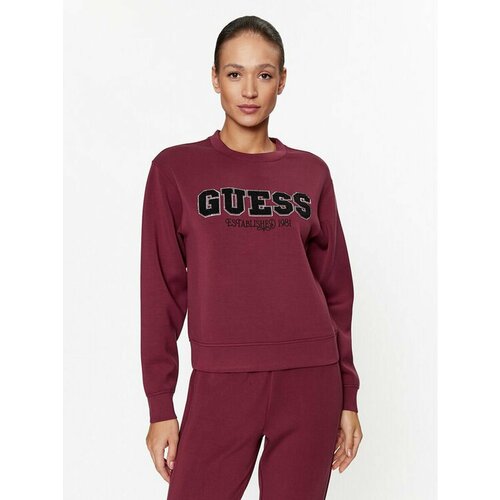 Свитшот GUESS, размер XS [INT], бордовый свитшот guess размер 18 серый