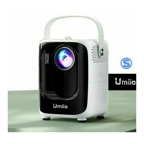Проектор Umiio A008 Full HD, портативный , белый мини проектор для домашнего кино umiio smart full hd