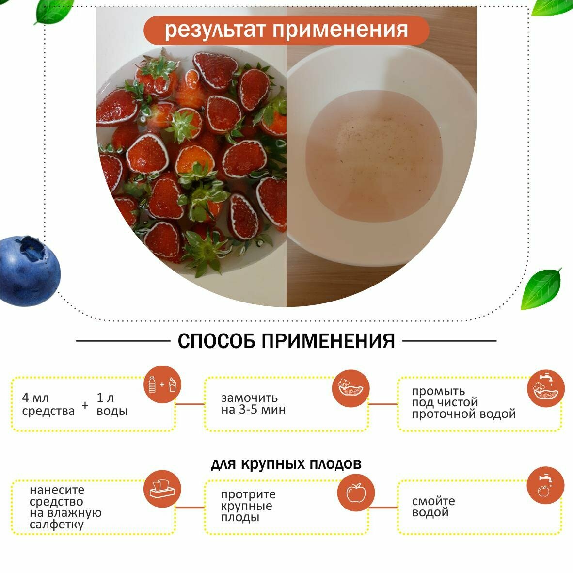 Биоразлагаемое средство для мытья зелени, овощей, фруктов КЕНАЗ KENAZ - фото №4