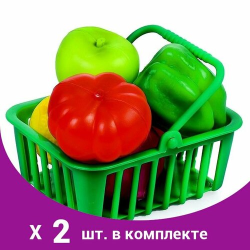 Игровой набор продуктов 13 с корзинкой, 7 предметов (2 набор) игровой набор продуктов 13 с корзинкой 7 предметов 2 набор