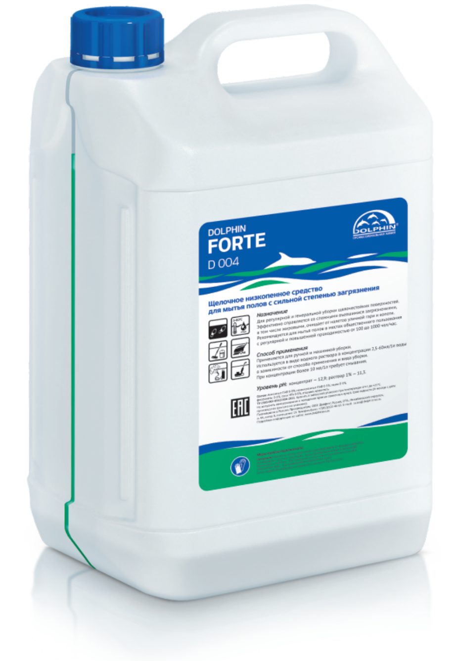 Средство для мытья полов Forte Dolphin, 5 л, 5.1 кг