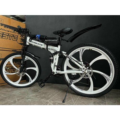 Велосипед складной Двухподвесной Richiesto 26 дюймов Дисковый тормоз белый 3050000₽