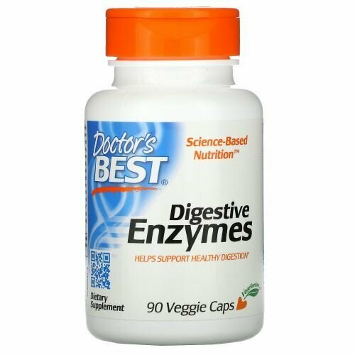 Ферменты Doctor's Best, Пищевые ферменты Digestive Enzymes, 90 капсул