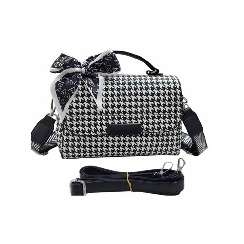 Сумка кросс-боди , черный, белый