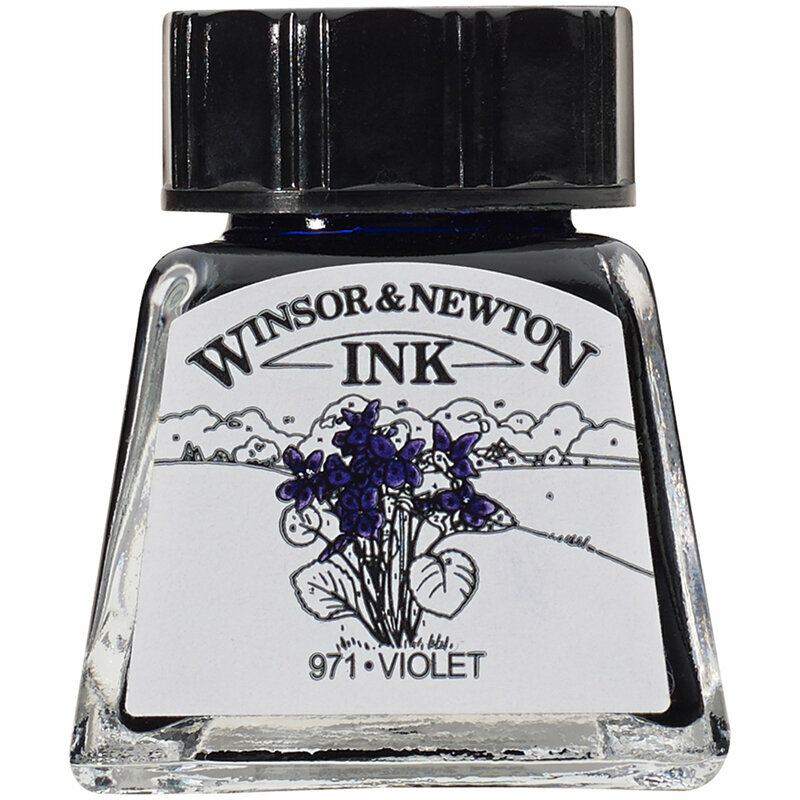 Тушь Winsor&Newton для рисования, фиолетовый , стекл. флакон 14мл, 317135rf