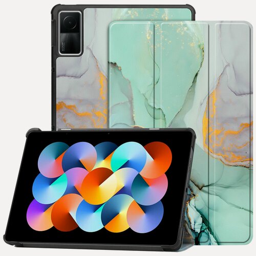 Изображение товара Чехол на Xiaomi Pad 6 /Pad 6 Pro / Ксиаоми Пад 6 2023 года, 11 дюйма, умный с магнитом, темно-зеленый мрамор