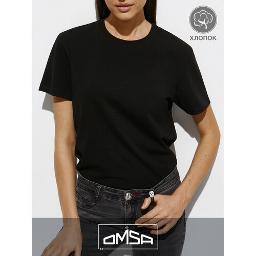 фото Футболка omsa, размер 42/xs, черный