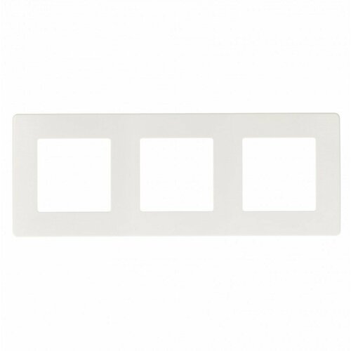 ЭРА рамка для розеток и выключателей Серия 12 12-5103-01 на 3 поста, Сатин, белый Б0052519 (50 шт.)