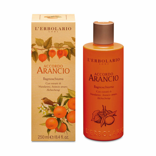LERBOLARIO Гель для душа очищающий увлажняющий с ароматом цитруса Accordo Arancio Shower Gel 250мл