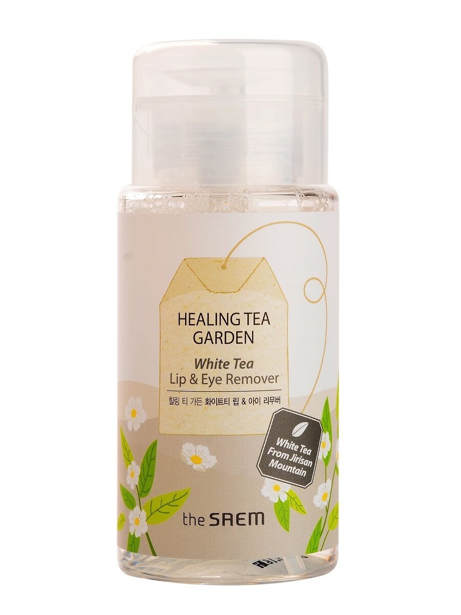 The Saem Средство для снятия макияжа с глаз и губ Healing Tea Garden White Tea Lip & eyes Remover, 150мл