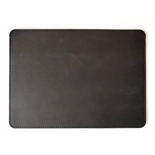 Кожаный чехол для Macbook Pro 14. Горизонтальный. Черный