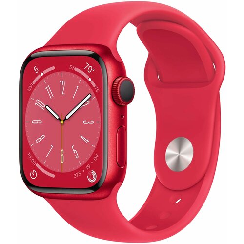 Умные часы Apple Watch Series 8 41 мм Aluminium Case GPS red Sport Band 3949000₽