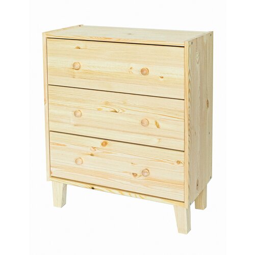Комод на ножках KETT-UP ECO RAST 3 ящика KU3463 натур деревянный 7990₽