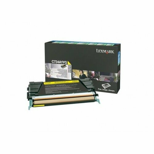 C734A1YG картридж Lexmark желтый для C734/C736/X734/X736/X738, (6000 стр)