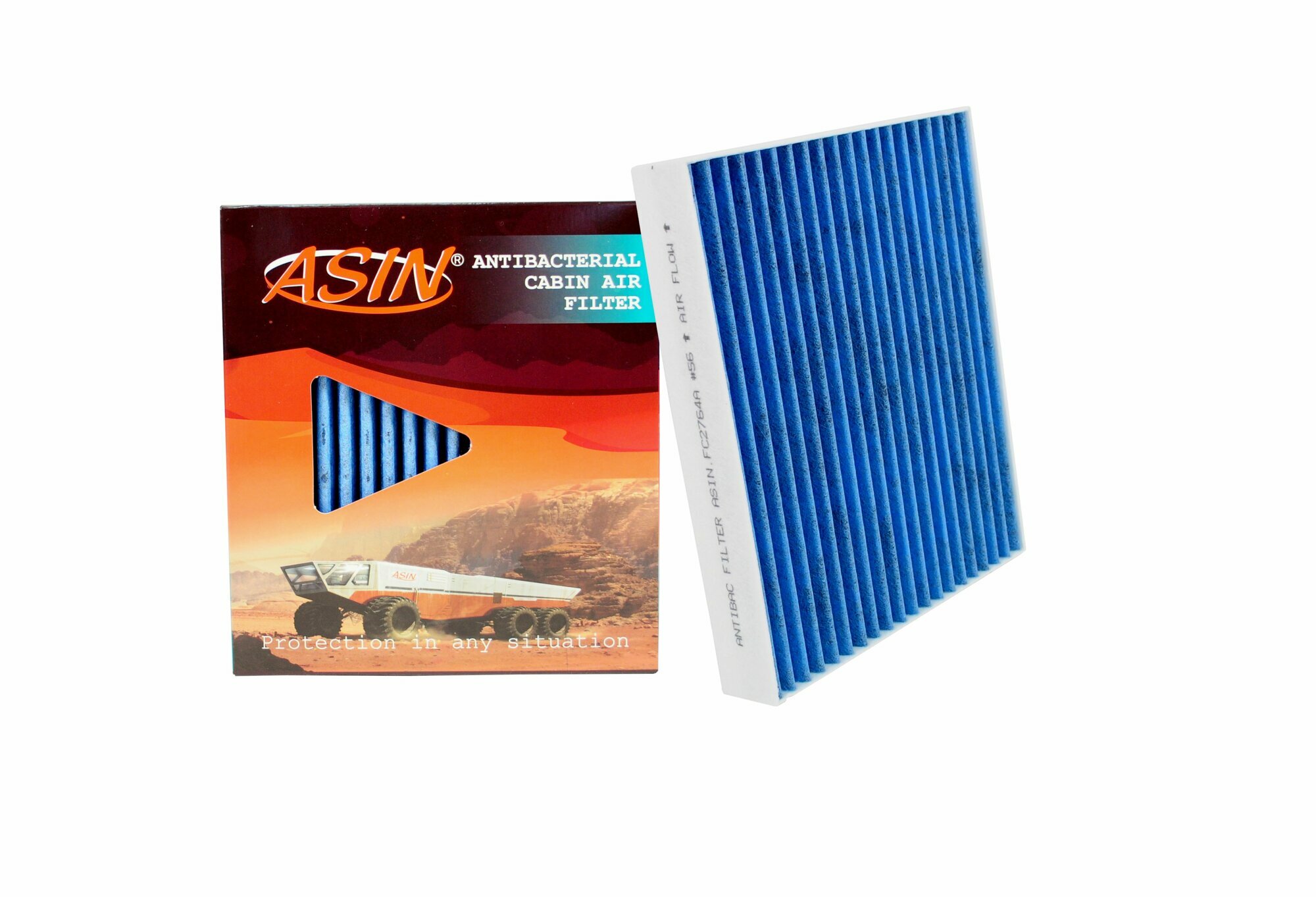 фото Фильтр салонный 97133D4000 ASIN. FC2764A (антибактериальный, угольный) для KIA Optima JF 2015-