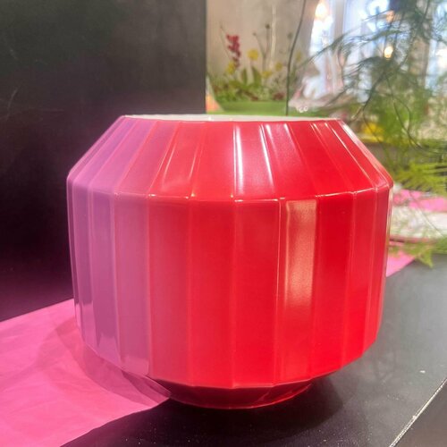 Настольная ваза Flashy Hot Spot из фарфора 16х20см, 1300г, алый/розовый цвет