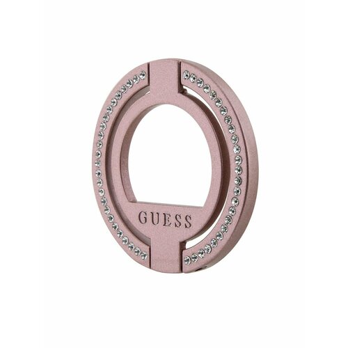 Кольцо-держатель Magsafe Guess Metal Ring stand Diamond Rhinestones (Pink)