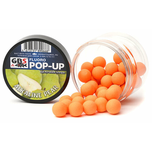 плавающие бойлы gbs pop up 10mm acid pear кислая груша Плавающие бойлы GBS Pop-up 8mm Alkaline Pear (Щелочная груша)