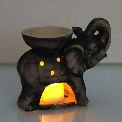 Аромалампа Слон 12 см Черная 645₽