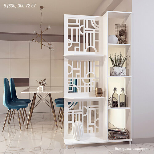 Стеллаж перегородка для зонирования комнаты Динамика 24500₽