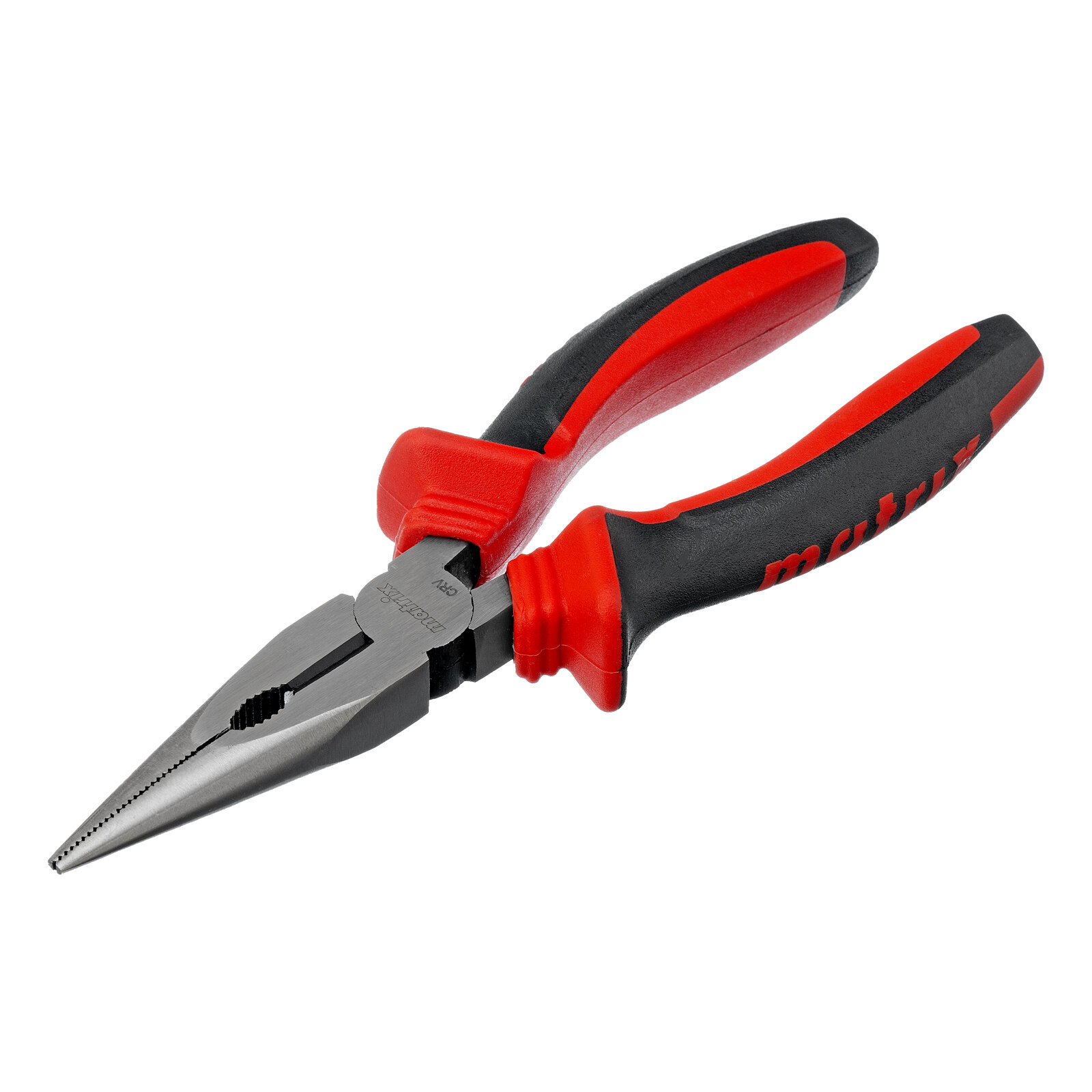 Длинногубцы прямые 160 мм хром-ванадий двухкомпонентные рукоятки Matrix 17309