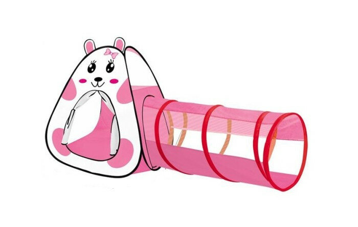 Розовый Without Палатка с тоннелем