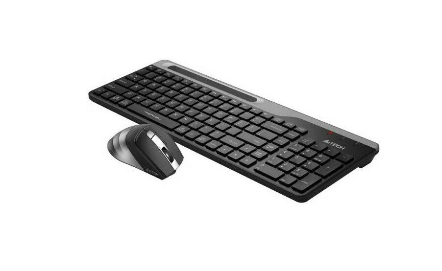 Комплект беспроводной клавиатура + мышь A4Tech Fstyler FB2535C, BT/Radio, черный/серый