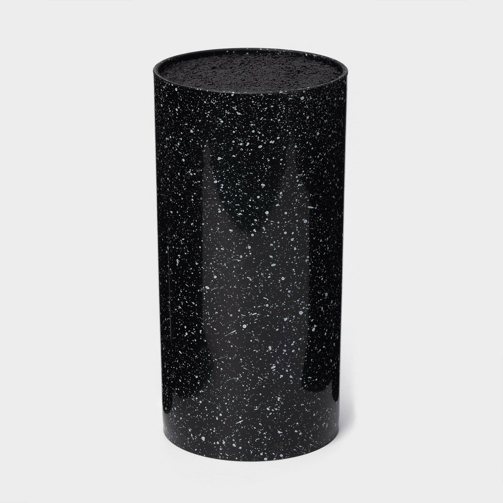 Подставка для ножей с наполнителем «Чёрный гранит» 22×11 см чёрная