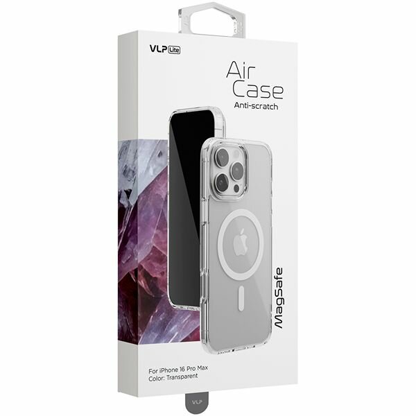 Чехол VLP Air Case для Apple iPhone 16 Pro Max с MagSafe прозрачный — фото 1