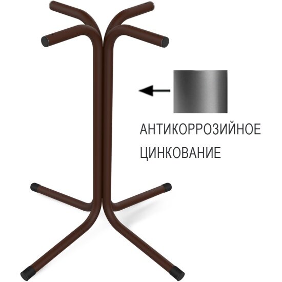 Основание для стола Sheffilton SHT-TU7-1 коричневое (цинк) коричневый муар (цинк)/черный