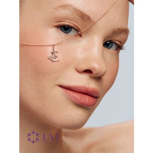 Подвеска UVI jewellery, красное золото, 585 проба, золотистый